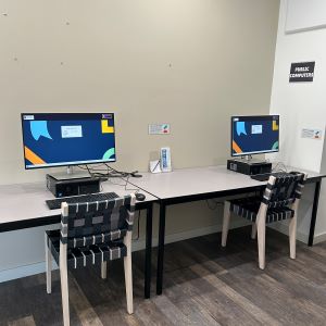 photo of rock hall computer area